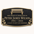 Personalised Garden Memorial Plaque, Antique Brass Tribute Sign