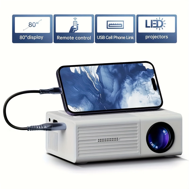 1080P HD Mini Projector with LED Display - Audio & Video > Projectors & Accessories > Projectors at Dealshubindia