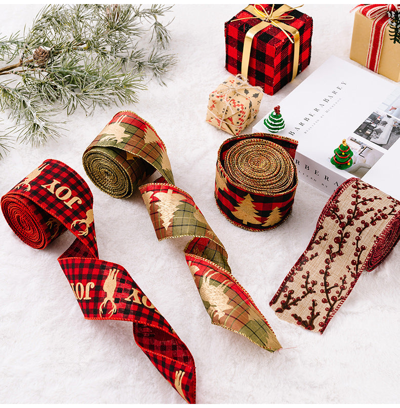 Christmas Polyester Ribbon - n/a at Dealshubindia