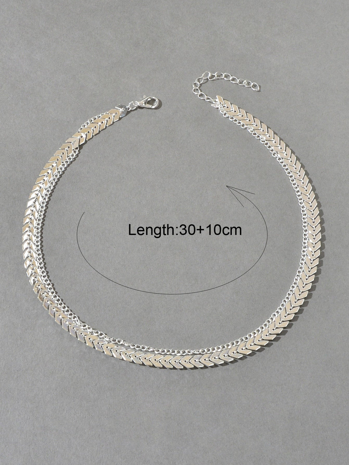 Female Gift Double layer Gold Silver Chain Short Clavicle Punk Collar Necklace