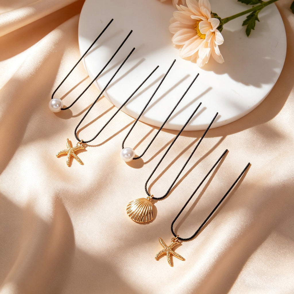 5pcs Hair Pins with Starfish Shell Pearl Charm Hair Sticks Hair Accessories Gift
