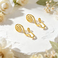Spiral Coil Wire Ear Cuffs No Piercing Gold Non-Pierced Ear Clip Simple Earrings