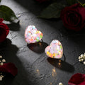 Cute Sequin Fill Heart Resin Stud Earrings Sweet Dating Party Accessories Birthday Valentine's Day Gift Jewelry