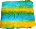Knitsilk Mulberry Silk Fiber Yarn, Aqua blue and yellow. Best for Knitting, Sewing Silk Filament Sheets, Spinning and Needle Felting