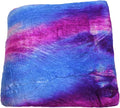 Knitsilk Mulberry Silk Fiber Yarn, Blue and Dark Pink. Best for Knitting, Sewing Silk Filament Sheets, Spinning and Needle Felting