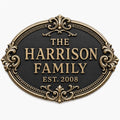 Personalised House Name Sign | Antique Brass Address Plaque | Custom Family Plaques