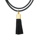 Punk 90s Black Pu Leather Tassel Charm Tattoo Choker Necklace Statement Collar