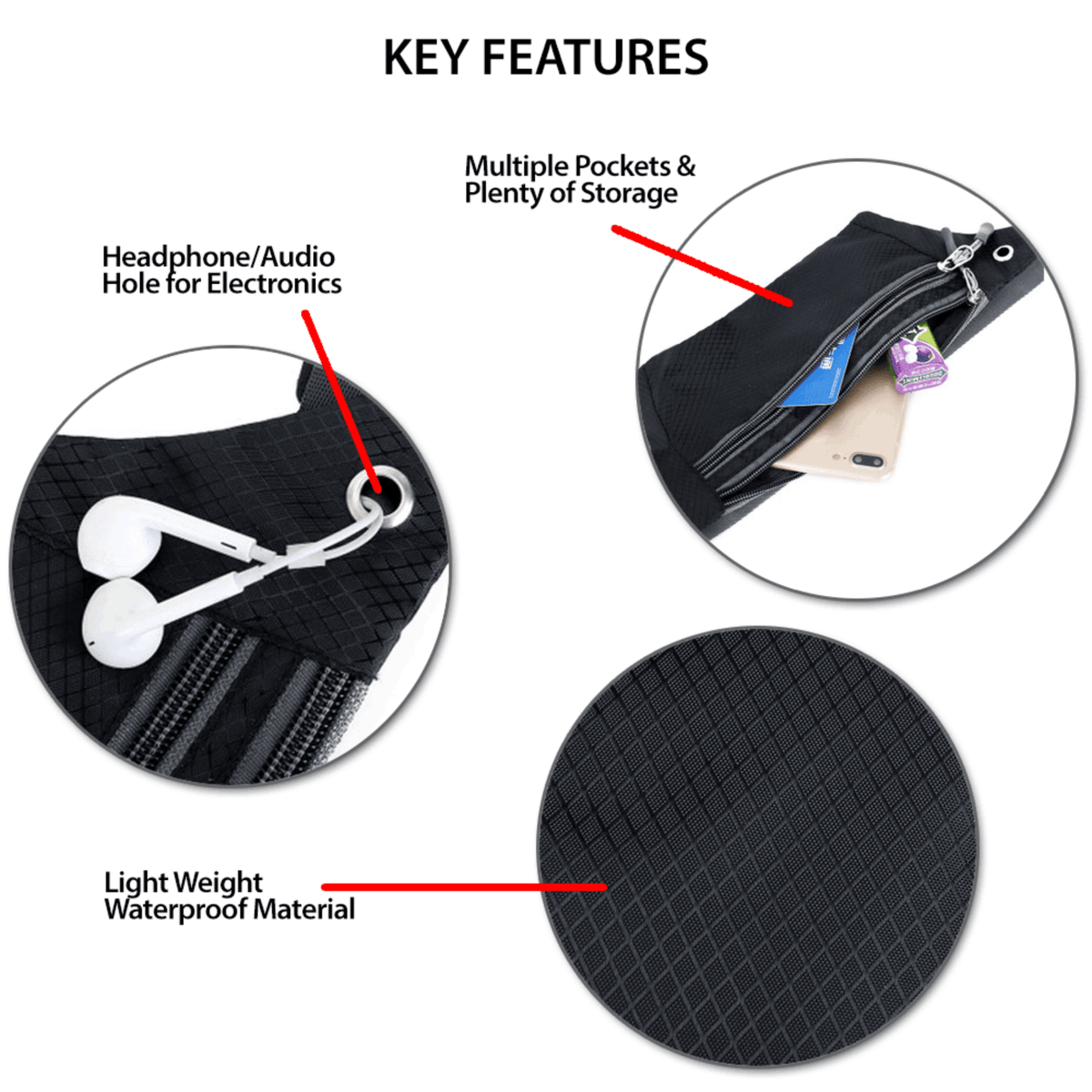 XGear Fitness Waterproof Fanny Pack for Running and Travel - Running Belts at Dealshubindia