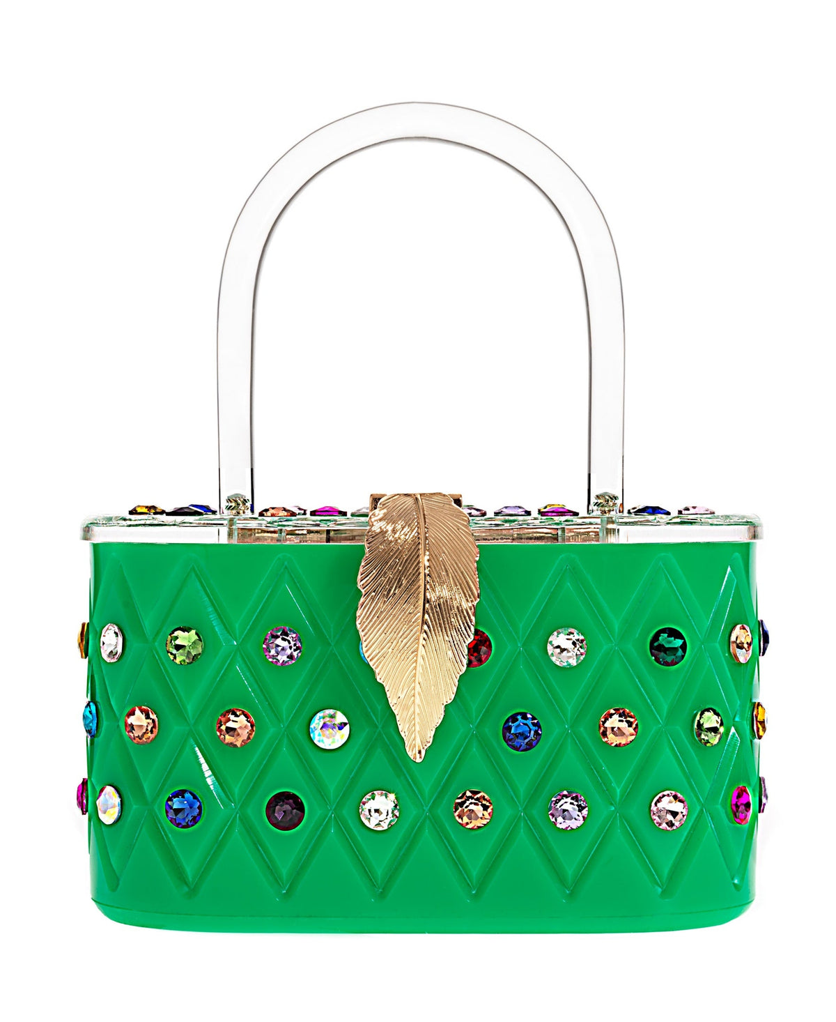 Womens Emerald Rainbow  Top Handle Clutch Bag - Apparel & Accessories at Dealshubindia
