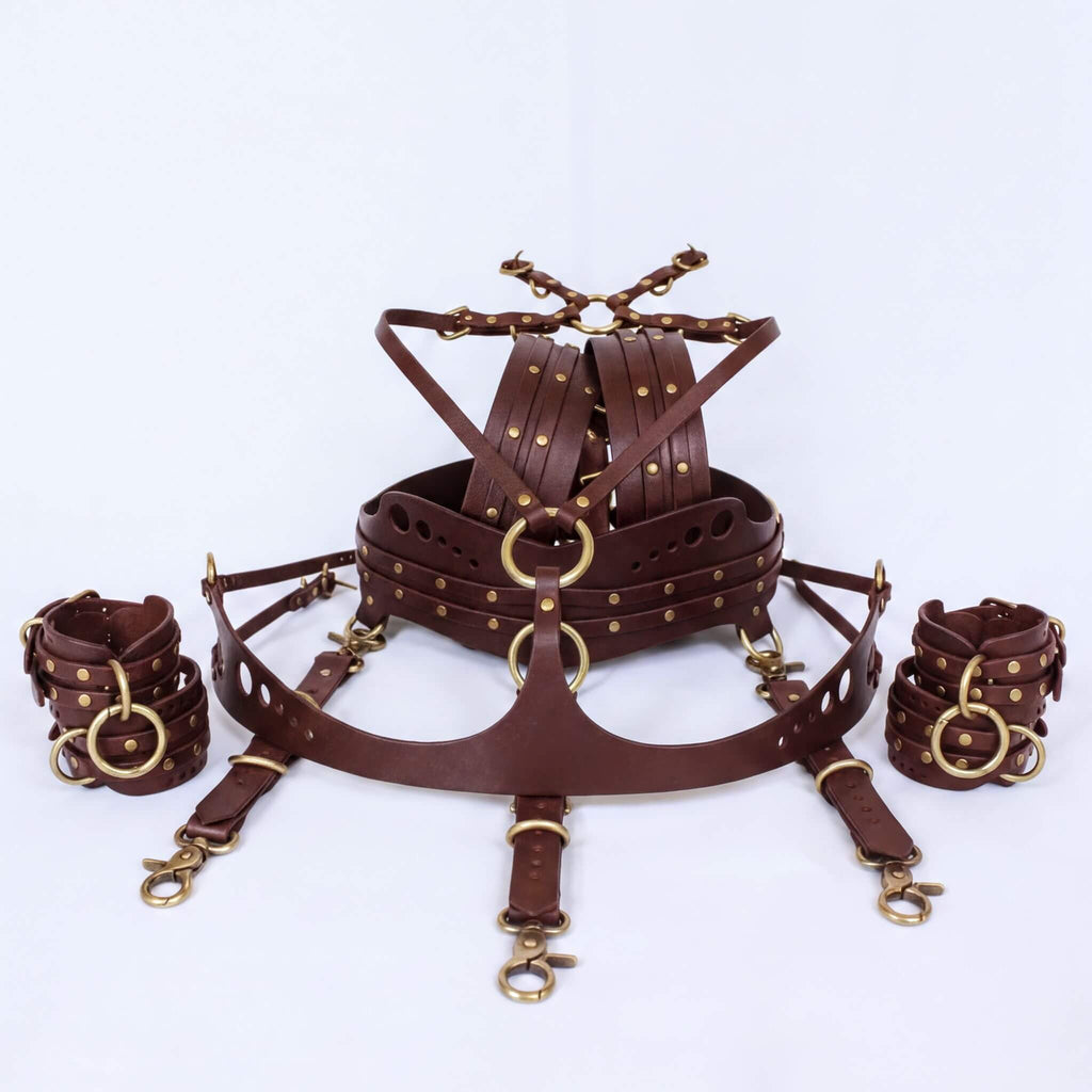 Bondage Gear Violet Luxury Bondage Body Harness Kit