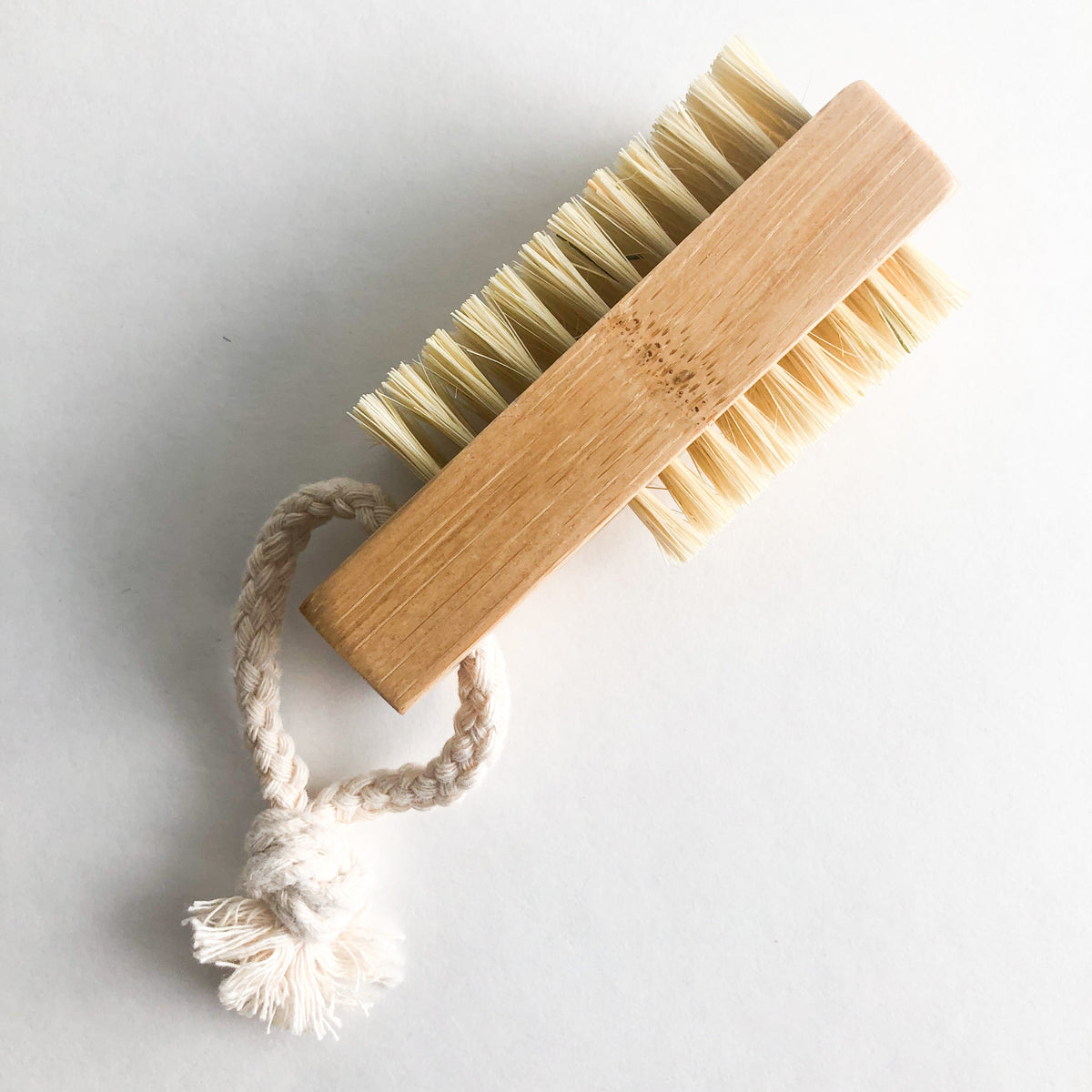 Double Sided Bamboo Sisal Nail Brush-Zero Waste Plastic Free Nail Brush
