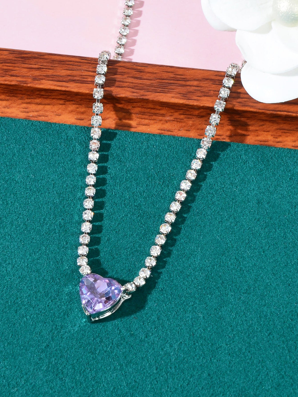 Heart-Shaped Pendant Multi-Charm Necklace Versatile Love Collection Jewellery