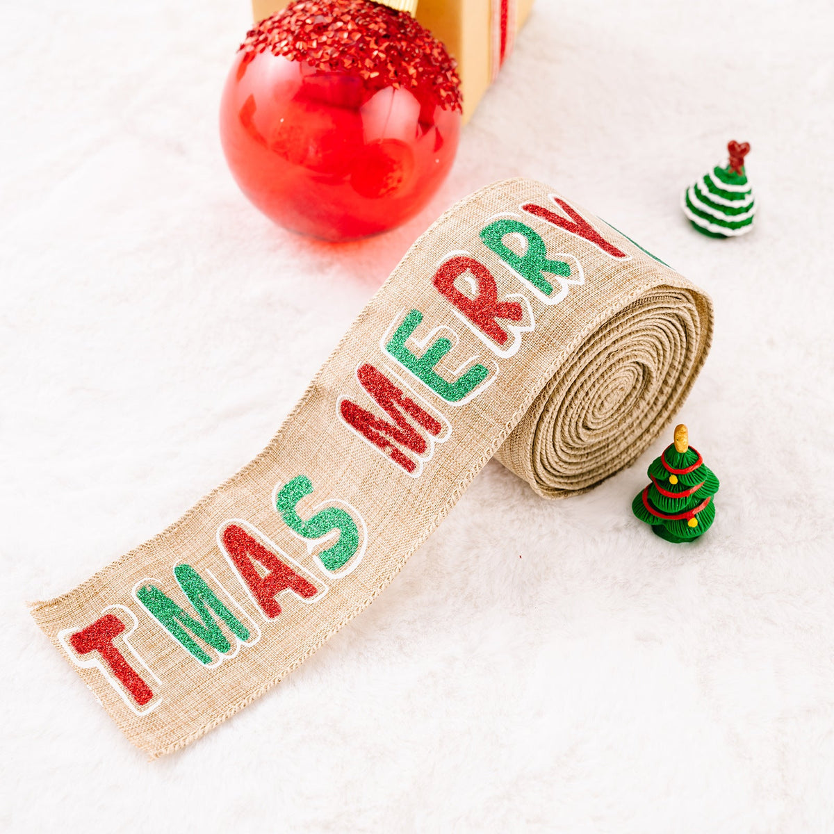 Christmas Polyester Ribbon - n/a at Dealshubindia