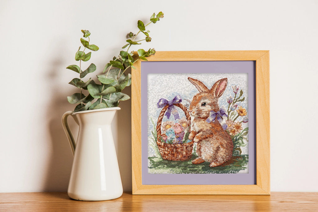 In Search of a Holiday Easter Bunny Counted Cross-Stitch Kit by Abris Art AH-201