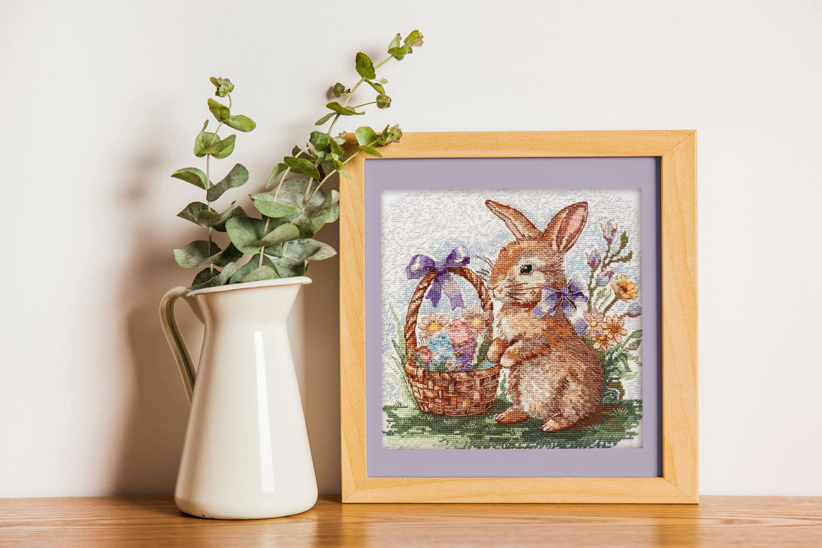 In Search of a Holiday Easter Bunny Counted Cross-Stitch Kit by Abris Art AH-201