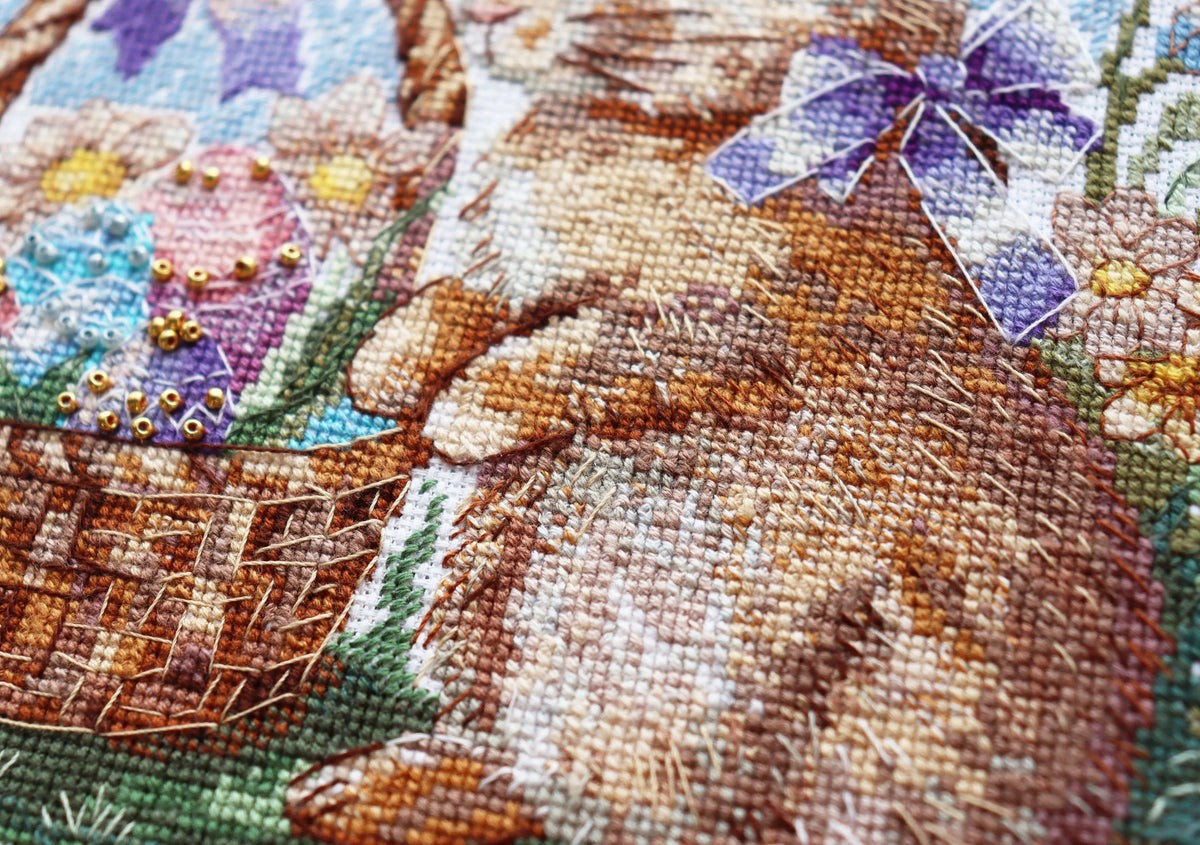 In Search of a Holiday Easter Bunny Counted Cross-Stitch Kit by Abris Art AH-201
