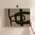 Frauen Porträt Poster · Geschenkidee · Moderne feminine Kunst und abstrakte Formen · Dekoprint ohne Rahmen
