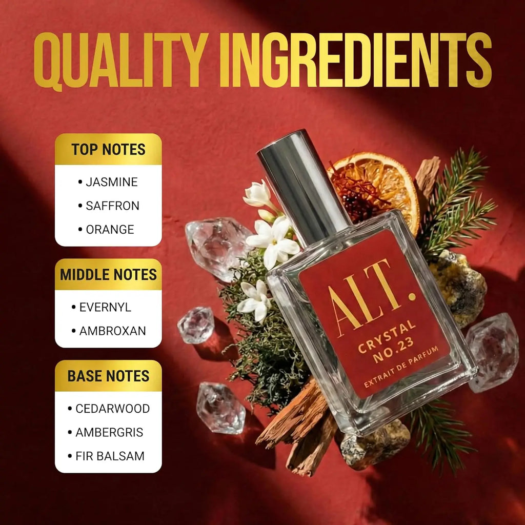 ALT. FRAGRANCES Crystal No. 23 – Inspired by Bac. Roug. 540, Unisex Perfume, Extrait de Parfum, Long Lasting Perfume for Men & Women with Jasmine, Amberwood & Cedar Notes, 60ml - n/a at Dealshubindia