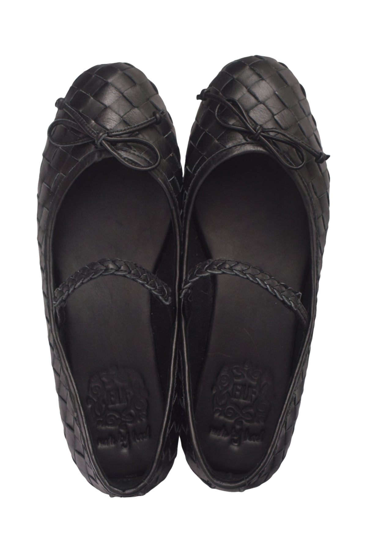 Marisol Woven Leather Ballet Flats - Leather Shoes at Dealshubindia