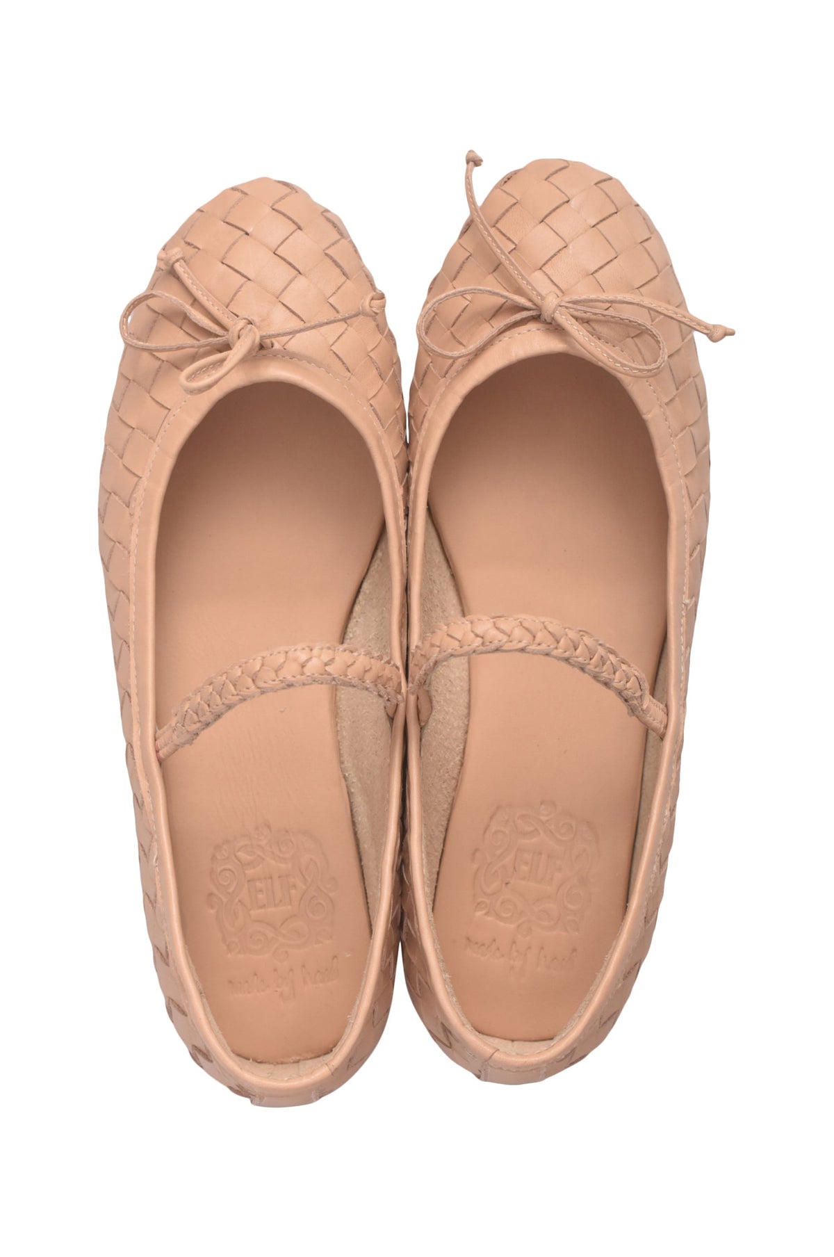 Marisol Woven Leather Ballet Flats - Leather Shoes at Dealshubindia