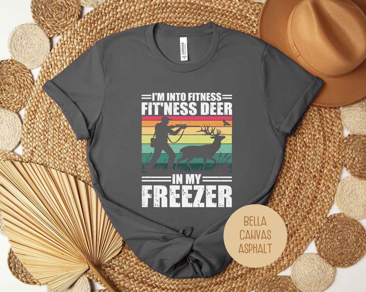 I'm Into Fitness Fit'ness Deer in My Freezer Funny Hunting Shirt - T-Shirt at Dealshubindia