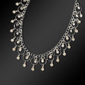 Luxurious Silver Chain Dangling Rhinestone Charm Anklet Foot Jewelry Party Gift