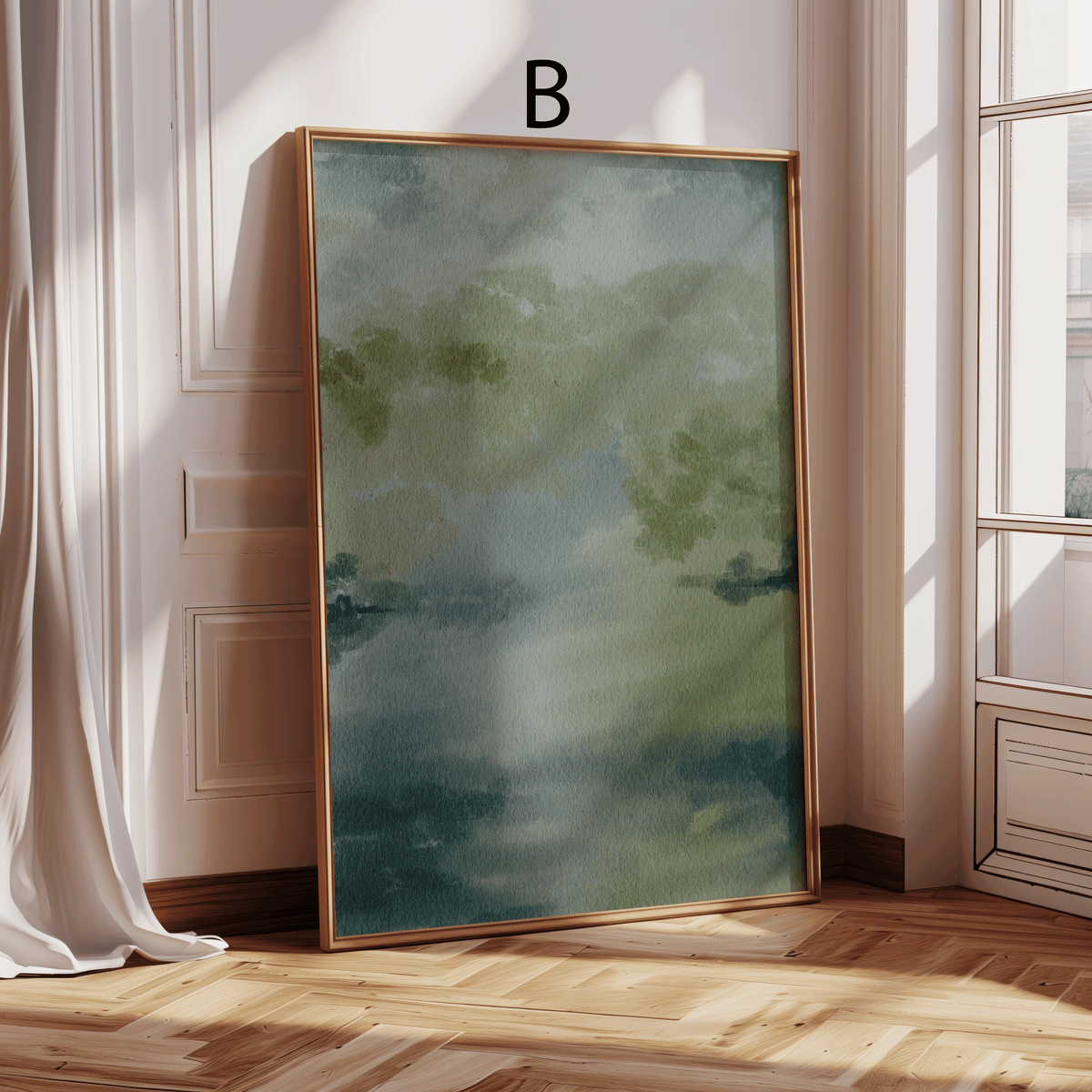 Natur Poster · Geschenkidee · Waldlandschaften Botanische Kunst Abstrakte Aquarellmalerei · Dekoprint ohne Rahmen