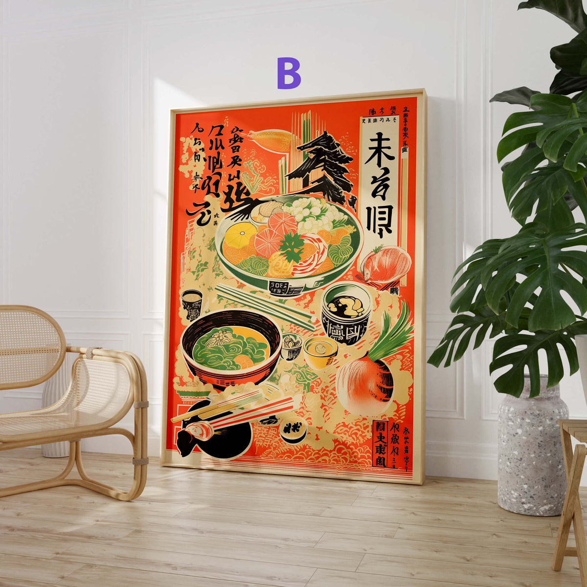 Japan Poster · Geschenkidee · Geisha Zen Minimalismus und Japanische Kunst · Dekoprint ohne Rahmen