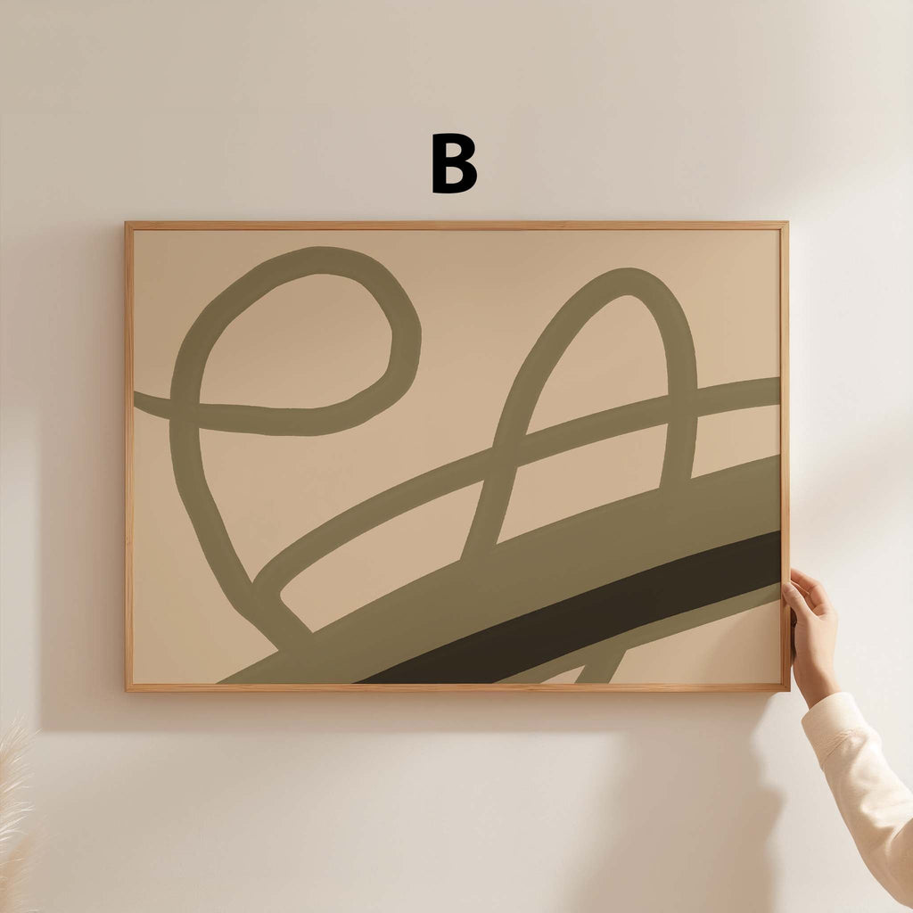 Abstrakte Frauenkunst Poster · Geschenkidee · Moderne Frauenporträts und Line Art in warmen Farben · Dekoprint ohne Rahmen