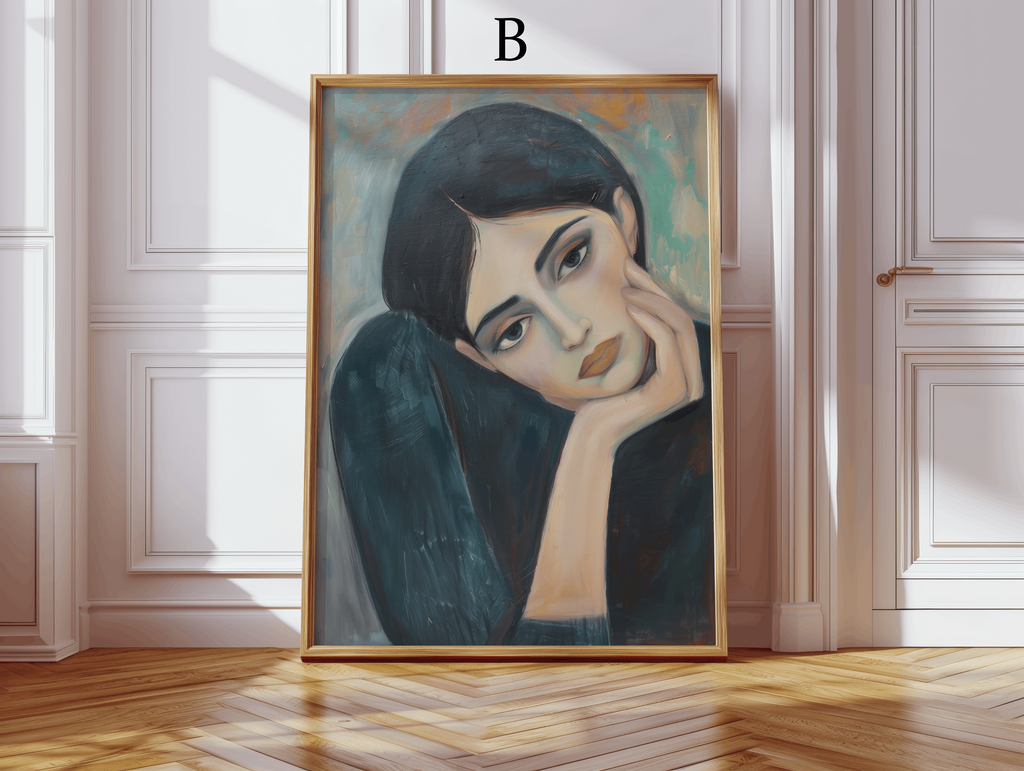 Abstrakte Portrait Poster · Geschenkidee · Mediterrane Landschaft · Dekoprint ohne Rahmen