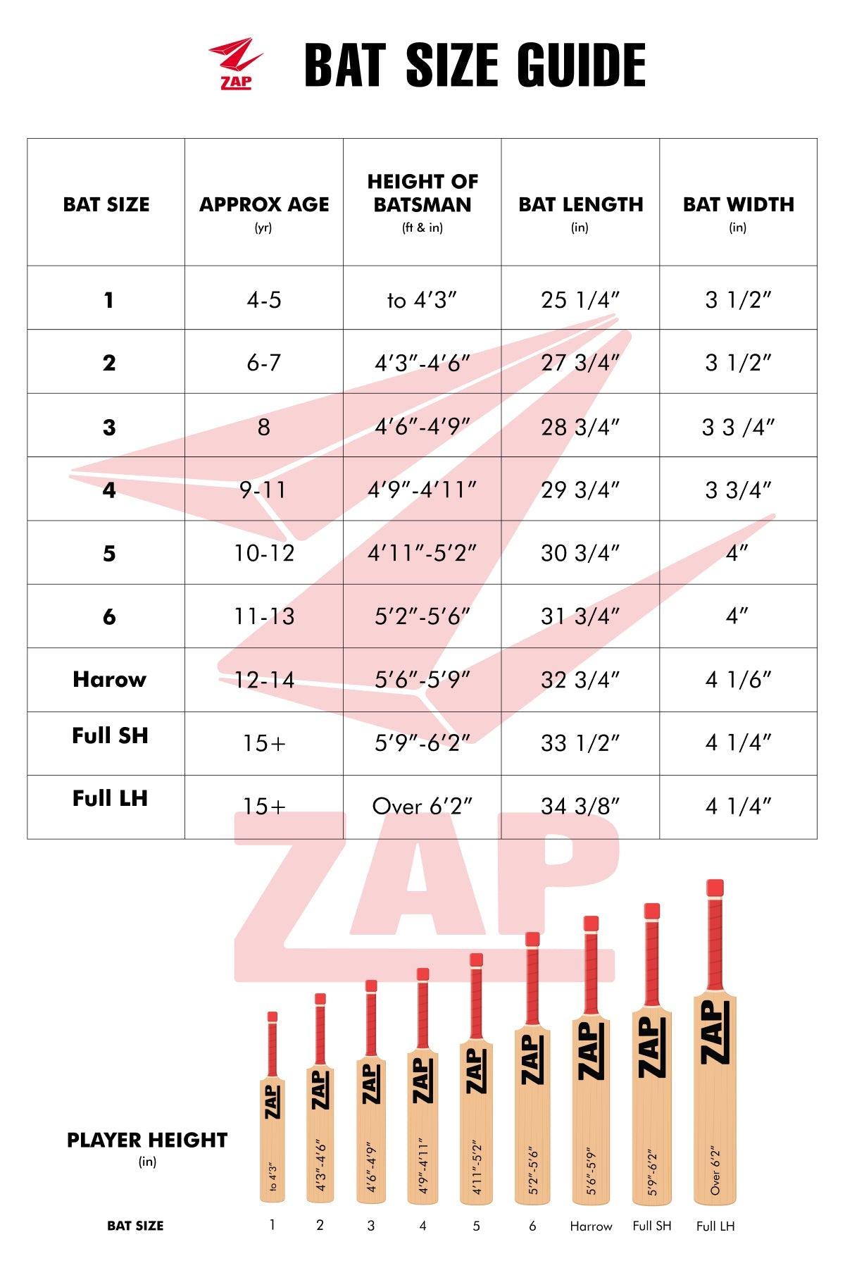ZAP Classic Novice English Willow Bat