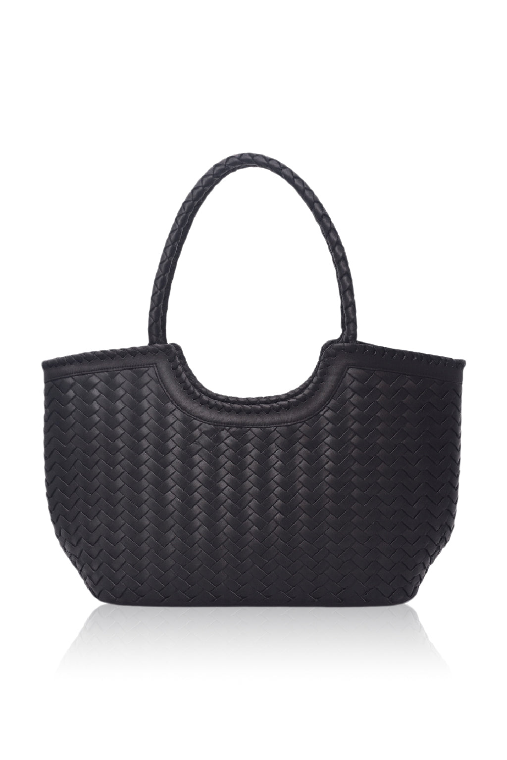 Bellagio Woven Leather Tote Bag - Leather bag at Dealshubindia