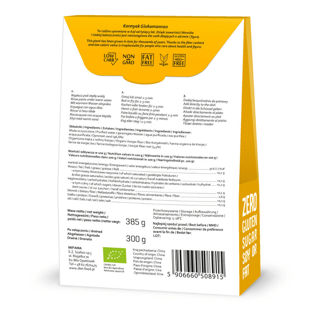 Bio konjac (shirataki) pasta Spaghetti 370 g - Your diet/Ketogenic diet at Dealshubindia