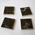 Black Agate Square Coasters-0