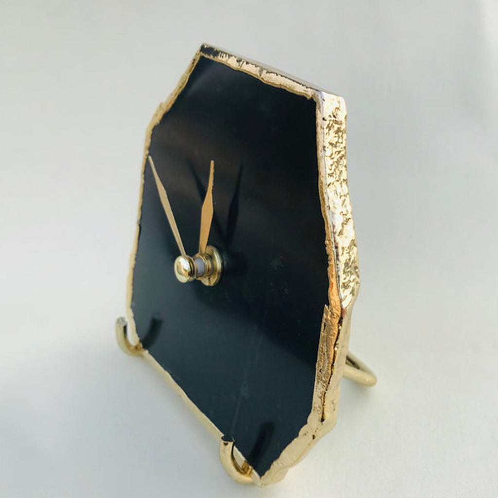 Black Agate Desk/Wall Clock