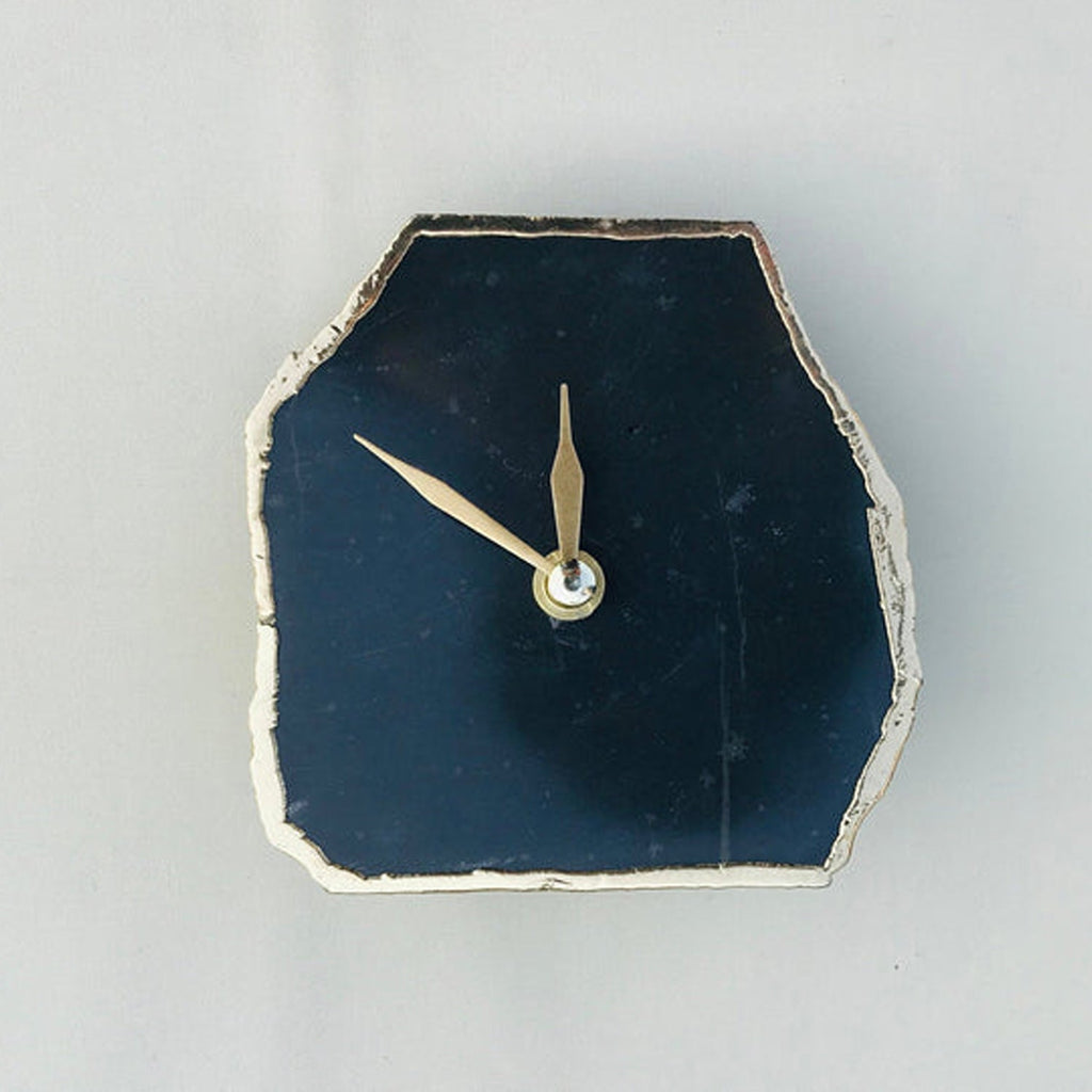 Black Agate Desk/Wall Clock