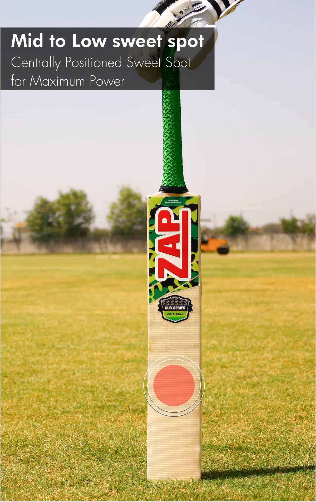 ZAP Gun Colt Army English Willow Cricket Bat