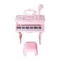 Pink Electronic Piano for Kids with Microphone
