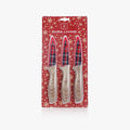3-Piece Festive Holiday Paring Knife Set with Blade Guards, Gingham - Kitchen Knives at Dealshubindia
