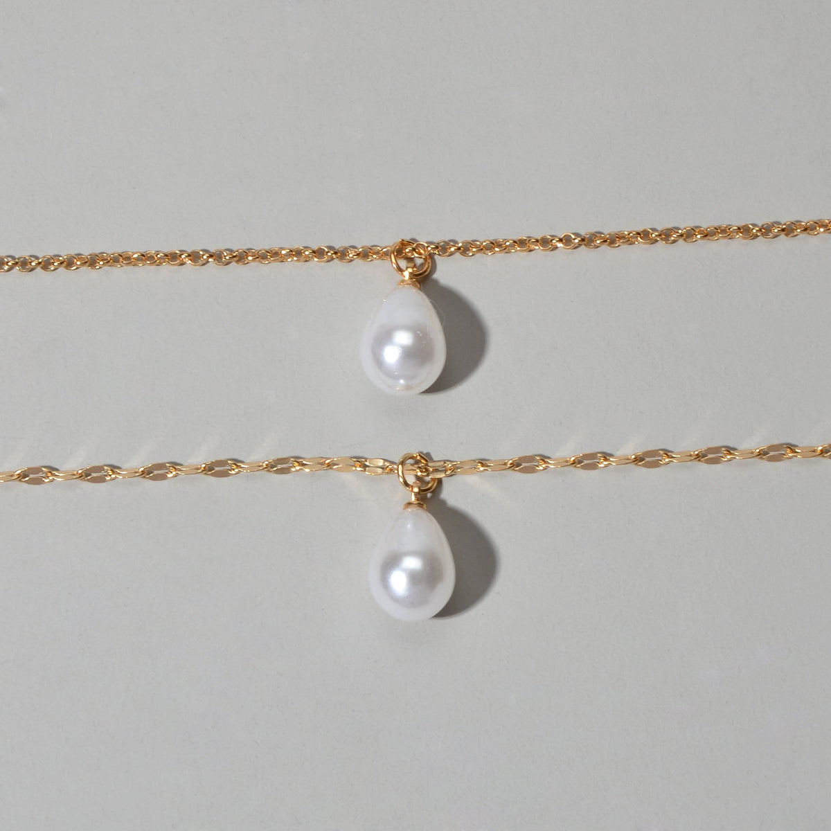 Fashion Double-layer Gold Chain Imitation Pearl Pendant Necklace Gift Jewelry