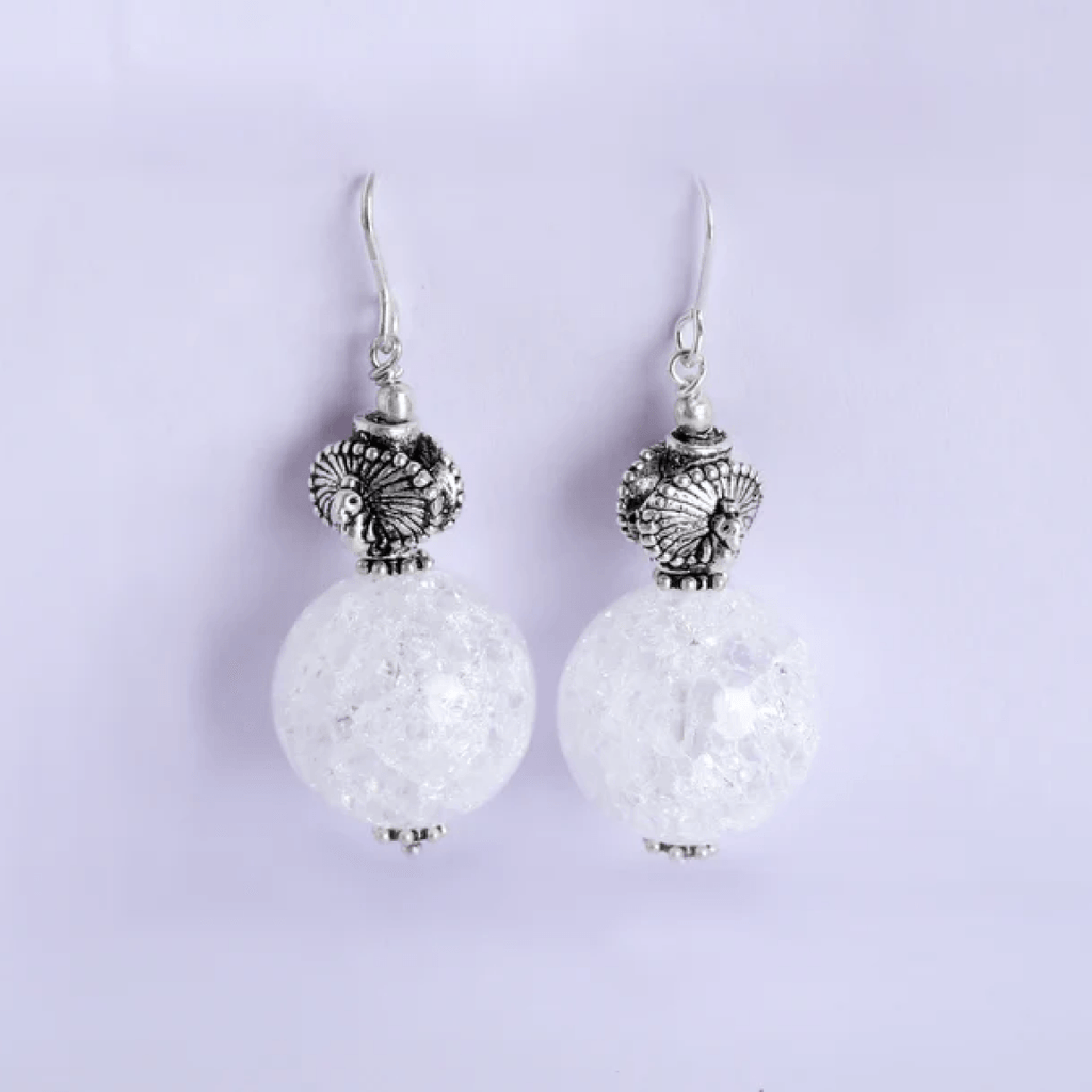 Dancing Peacock Pearl Hooks