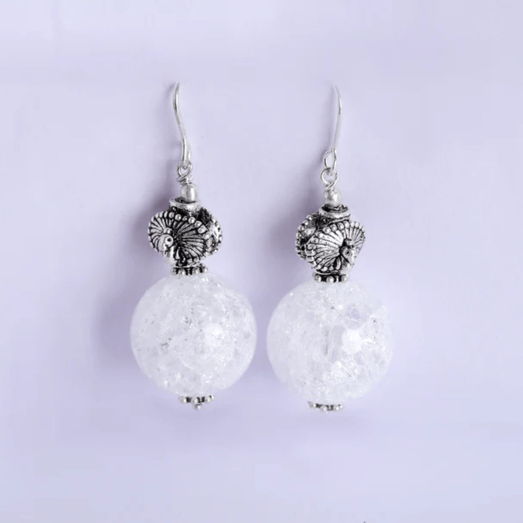 Dancing Peacock Pearl Hooks