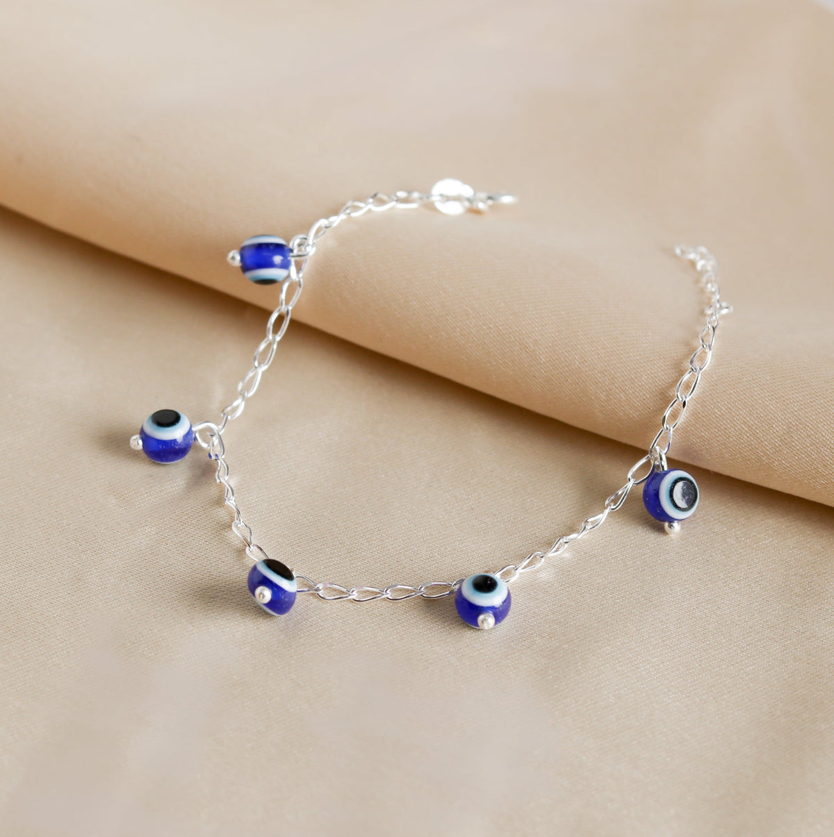 Single line Evil Eye Bracelet