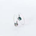 Peacock Hoop Earrings