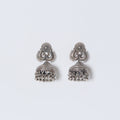 Oxidised Peacock Jhumka