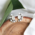 Semicircular Pearl Earrings