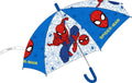 Spiderman children's automatic transparent umbrella, blue canopy with Spider-Man graphics