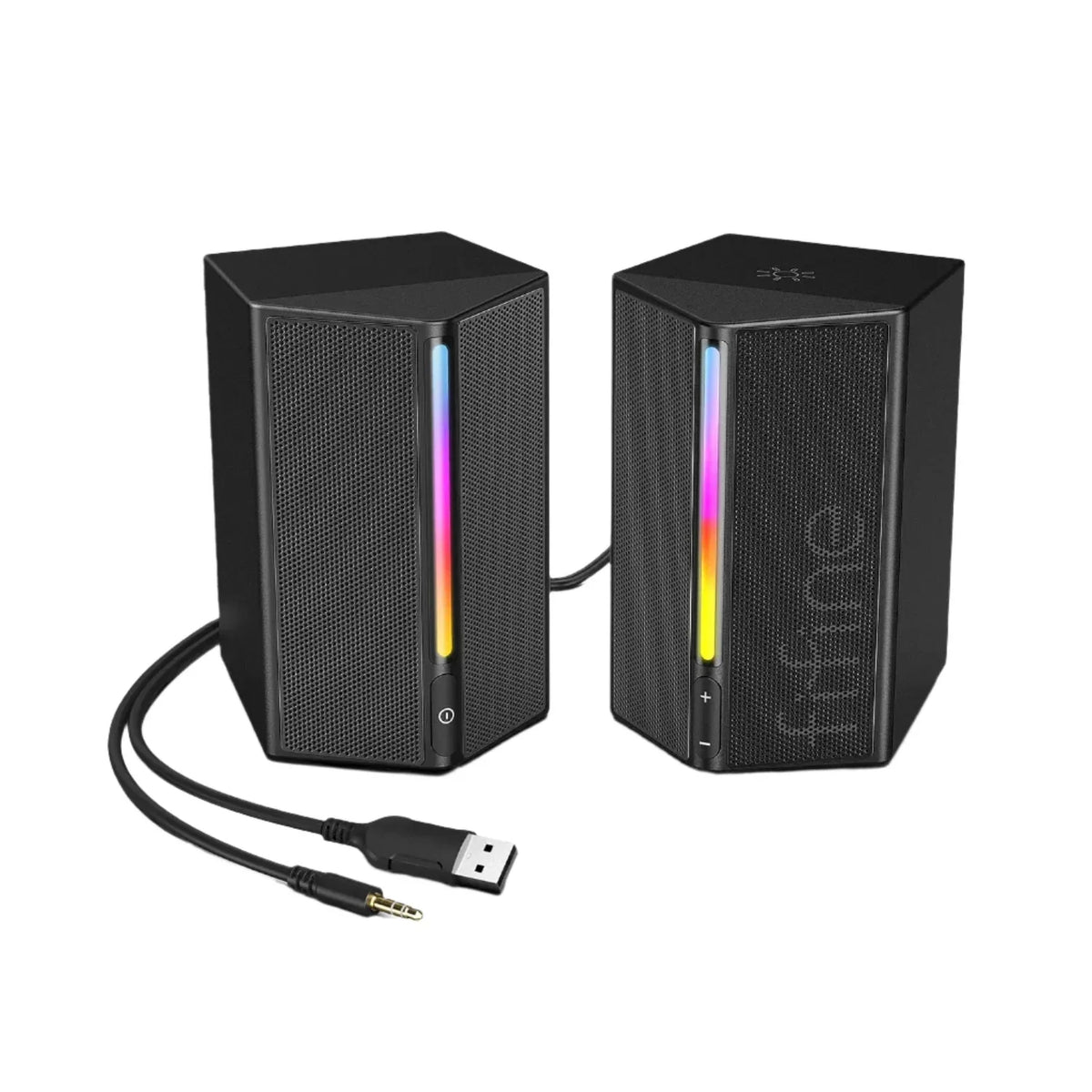 Sound Box USB Stereo Speaker with Volume Control (Black) - Speakers at Dealshubindia