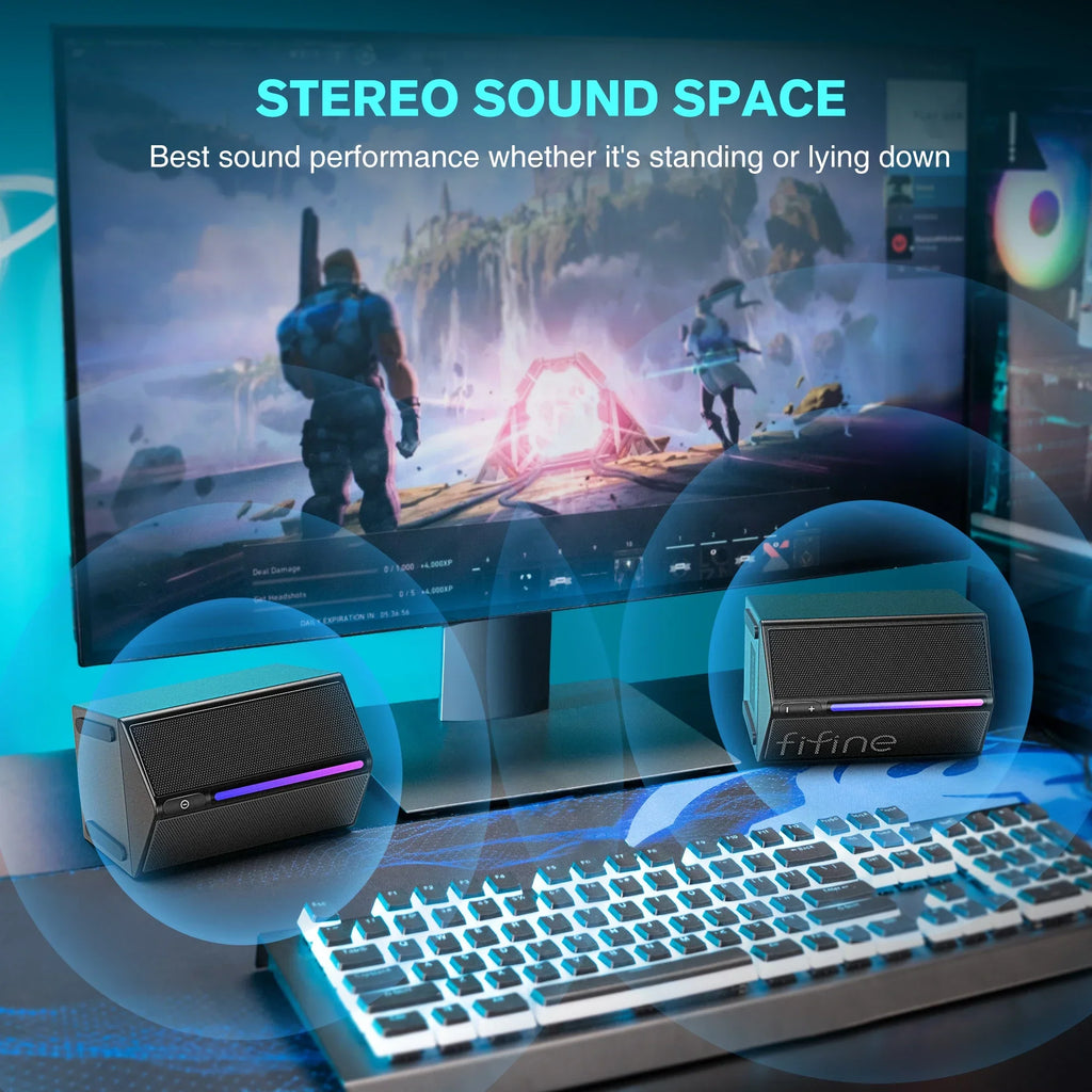 Sound Box USB Stereo Speaker with Volume Control (Black) - Speakers at Dealshubindia