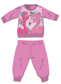 Flamingo winter cotton baby pajamas - interlock pajamas - pink - 98